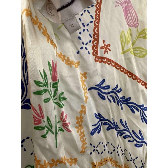 New Anthropologie Corey Lynn Calter Shirt Dress Oversized Printed Mini XL - Picture 7 of 9